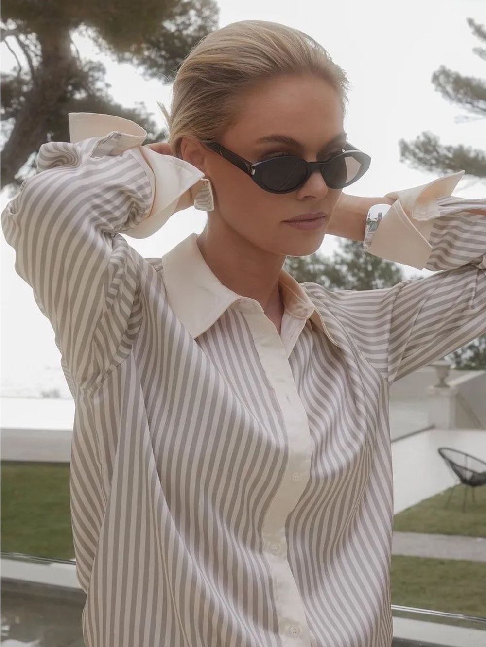 Na-kd Fashion x Claire Rose Stripped Button up
